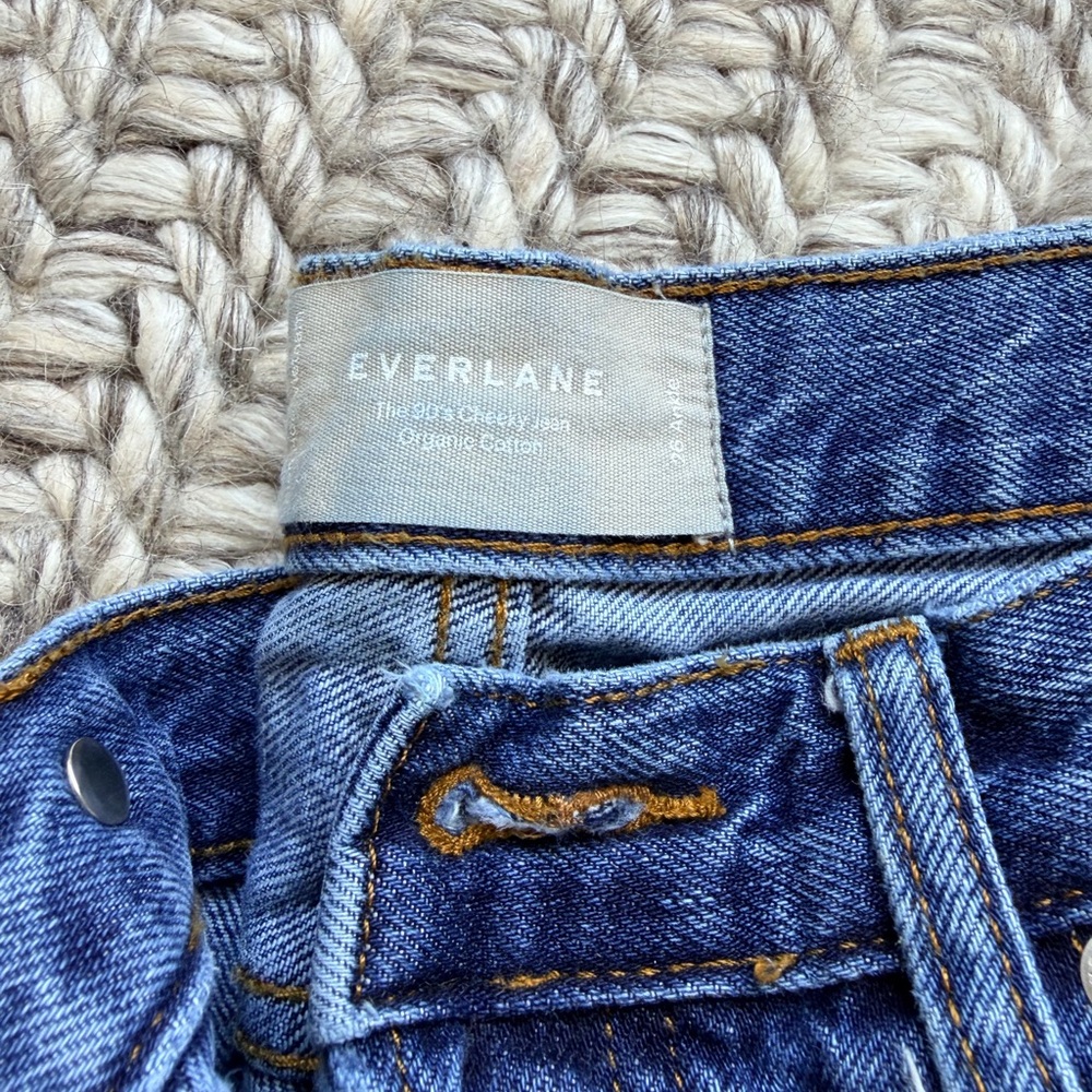 Everlane The 90s Cheeky Jeans Size 26 Medium Wash High Rise Straight Denim - Picture 2 of 3